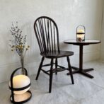 秋田木工 ダイニングチェア ウィンザーチェア NO.500 ブナ材 ウォールナット色 カフェチェア 木製椅子 曲木家具