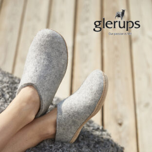 glerups  SLIP-ON WITH LEATHER SOLE グレーラップ スリップ・オン フォレスト レザーソール Leaather スリッポン ウール レザー