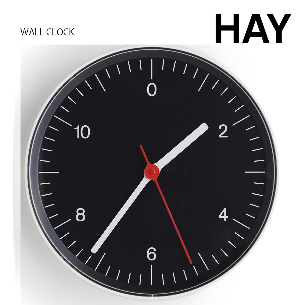 HAY WALL CLOCK ブラック