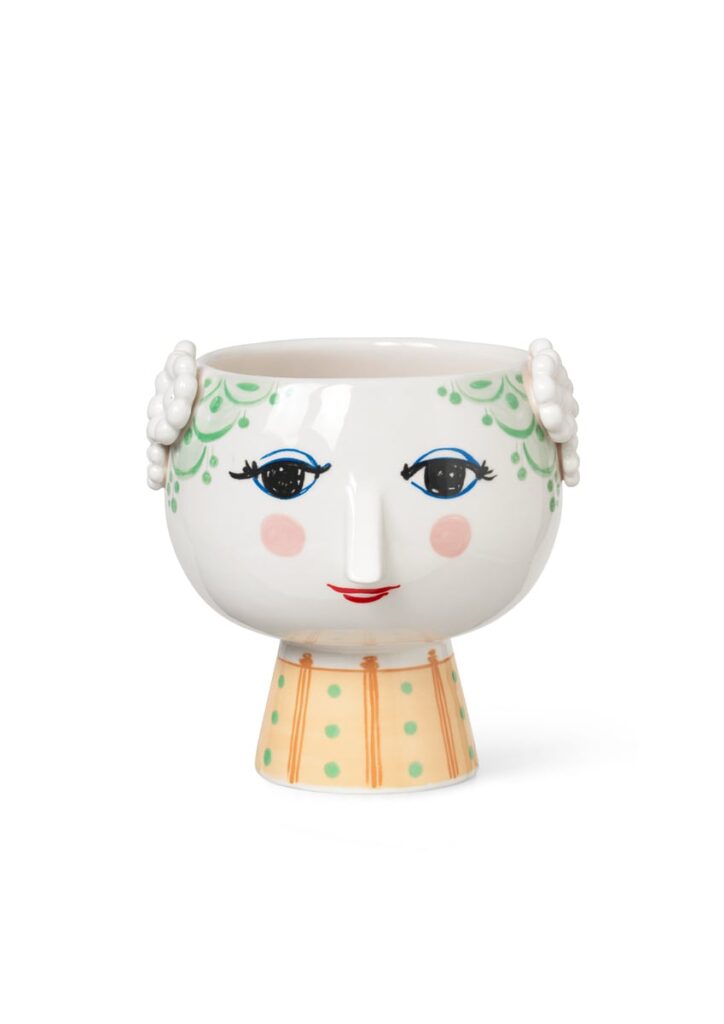 BJORN WIINBLAD ビヨンヴィンブラッド EVA エヴァ フラワーポット ピンク 北欧 デンマーク 花器 花瓶 磁器 インテリア